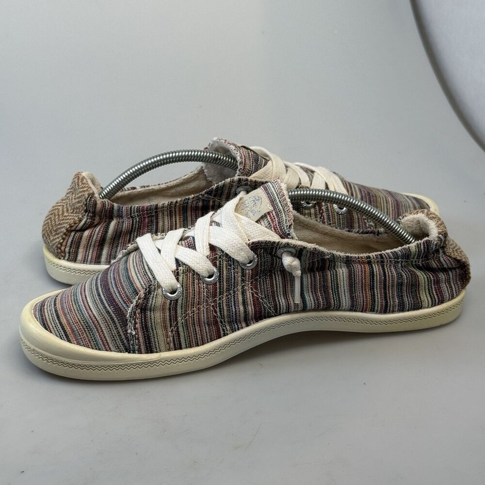 Roxy Surf Bayshore II Striped Rainbow Slip On Sneakers Womens 8.5 Shoes - Picture 10 of 15